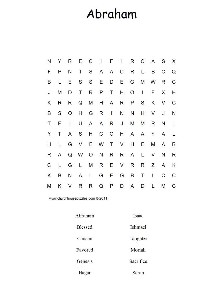 abraham-word-search-puzzle